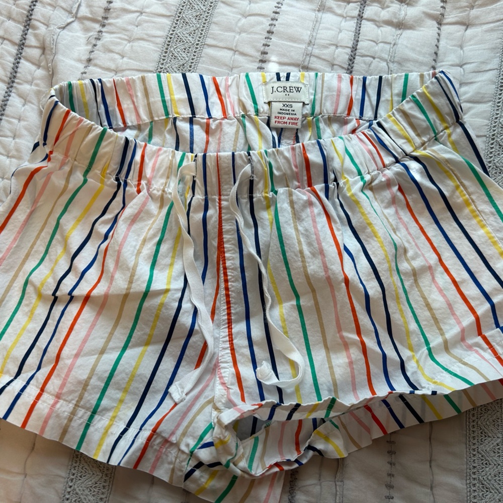 J Crew stripe pajama shorts